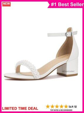 Women's Open Toe Ankle Strap Low Block Chunky Heels Sandals Faux Leather Padded